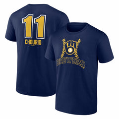 Jackson Chourio Milwaukee Brewers Fastball Player Name & Number T-Shirt Navy