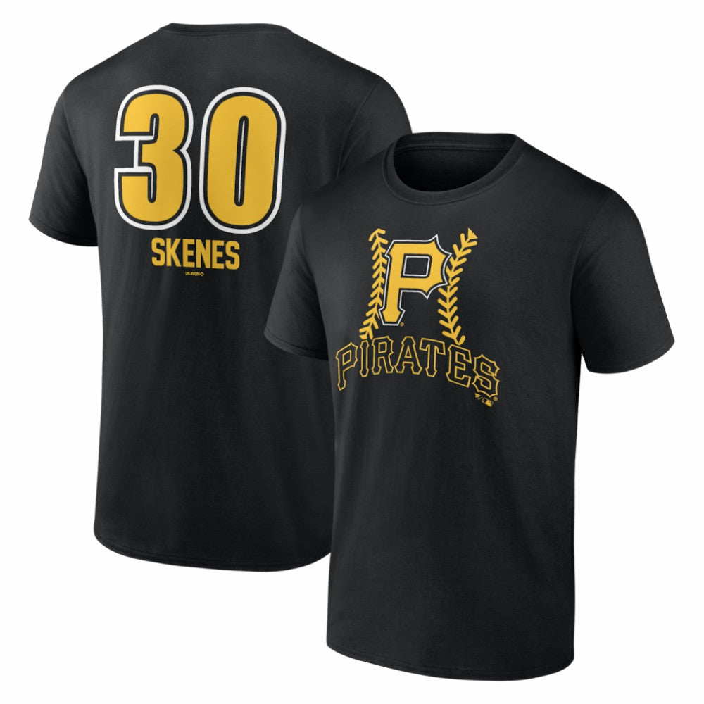 Paul Skenes Pittsburgh Pirates Fastball Player Name & Number T-Shirt Black