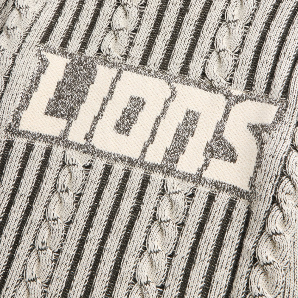 Detroit Lions Off Season x NFL Unisex Cable Knit Sweater - Cream/Gray online