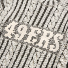 San Francisco 49ers Off Season x NFL Unisex Cable Knit Sweater - Cream/Gray on sale