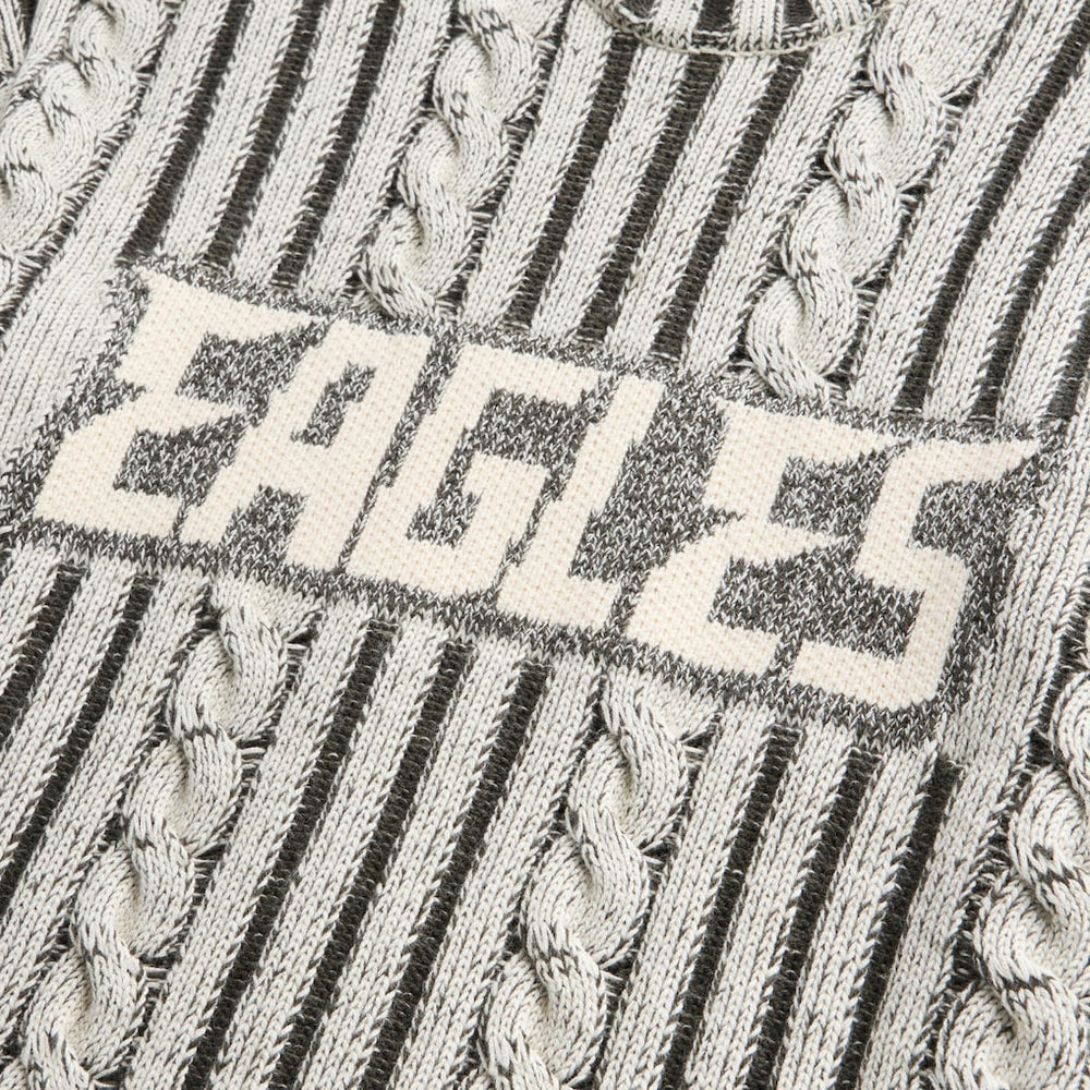 Philadelphia Eagles Off Season x NFL Unisex Cable Knit Sweater - Cream/Gray outlet