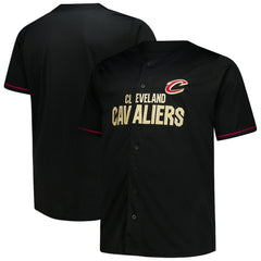 Cleveland Cavaliers Big & Tall Pop Full-Button Jersey sale - Black cheap
