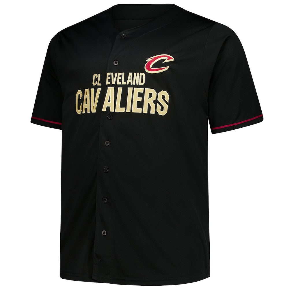 Cleveland Cavaliers Big & Tall Pop Full-Button Jersey sale - Black cheap