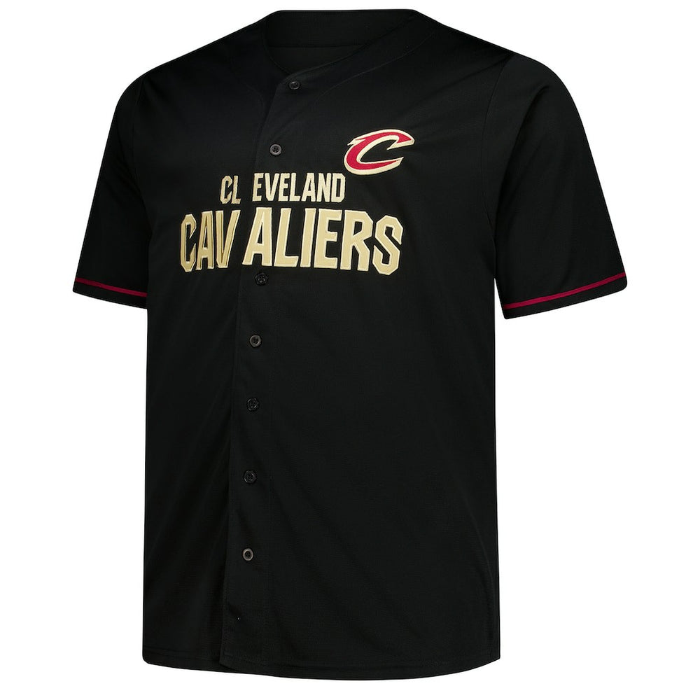 Cleveland Cavaliers Big & Tall Pop Full-Button Jersey sale - Black cheap