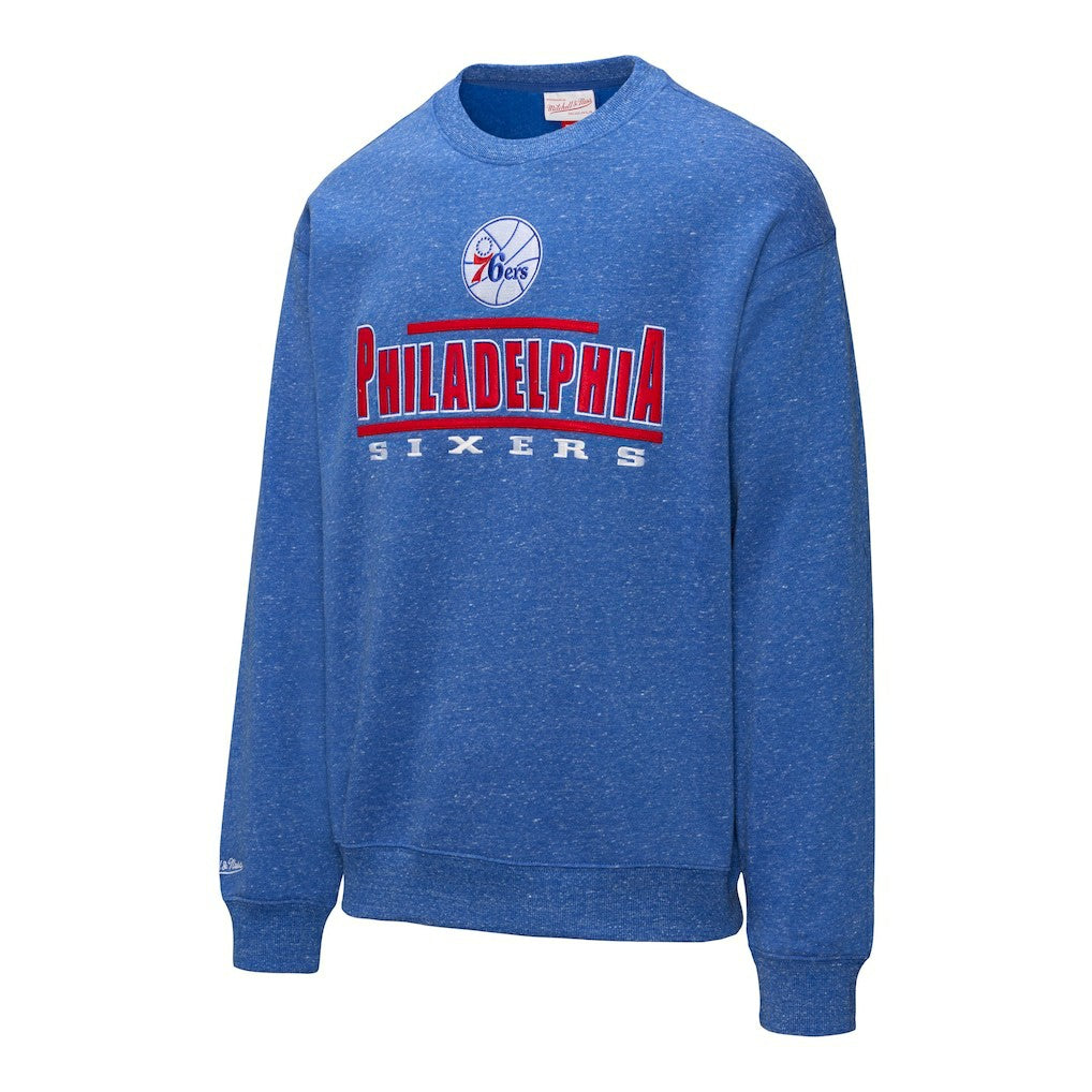 Philadelphia 76ers Throw It Back Fleece Sweatshirt - Royal online