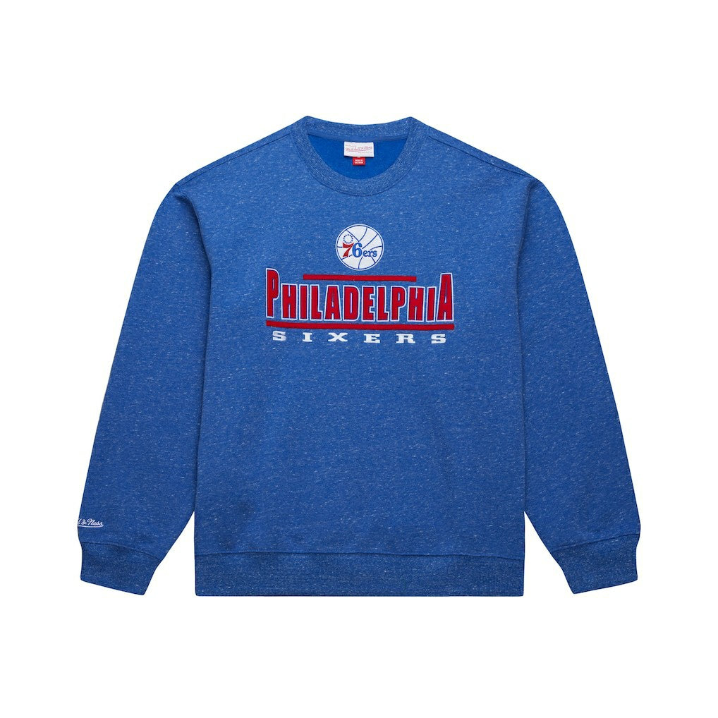 Philadelphia 76ers Throw It Back Fleece Sweatshirt - Royal online