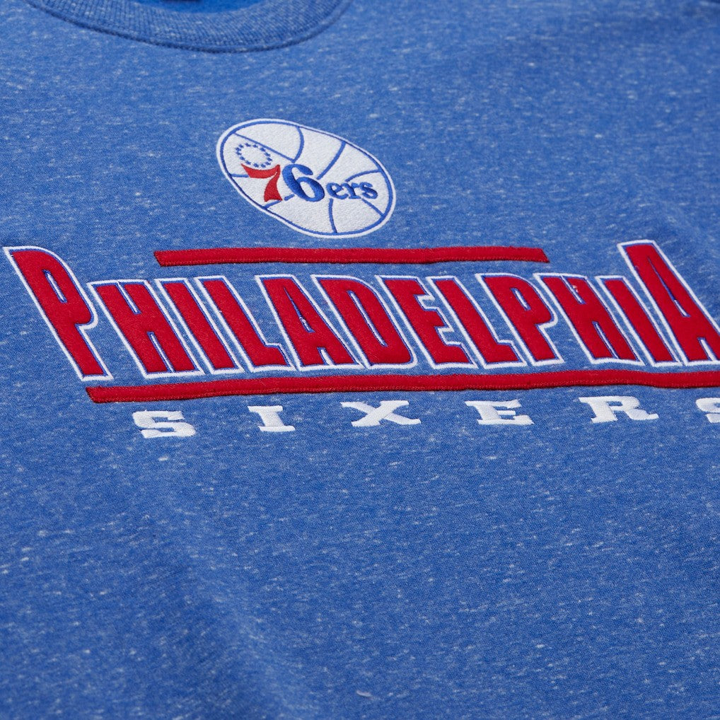 Philadelphia 76ers Throw It Back Fleece Sweatshirt - Royal online