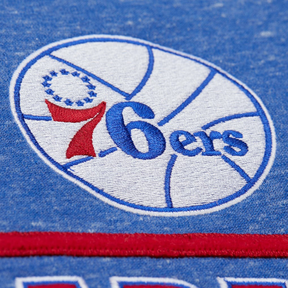 Philadelphia 76ers Throw It Back Fleece Sweatshirt - Royal online