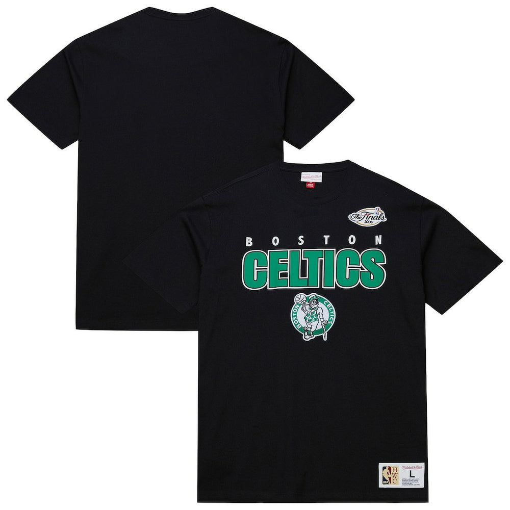 Boston Celtics Hardwood Classics Throw It Back Premium T-Shirt - Black cheap