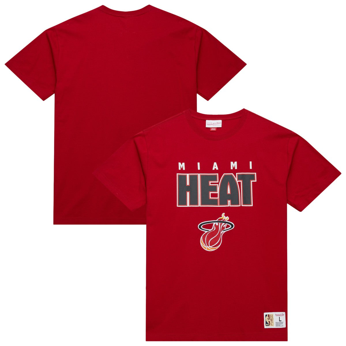 Miami Heat Hardwood Classics Throw It Back Premium T-Shirt - Red shop