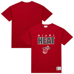 Miami Heat Hardwood Classics Throw It Back Premium T-Shirt - Red shop