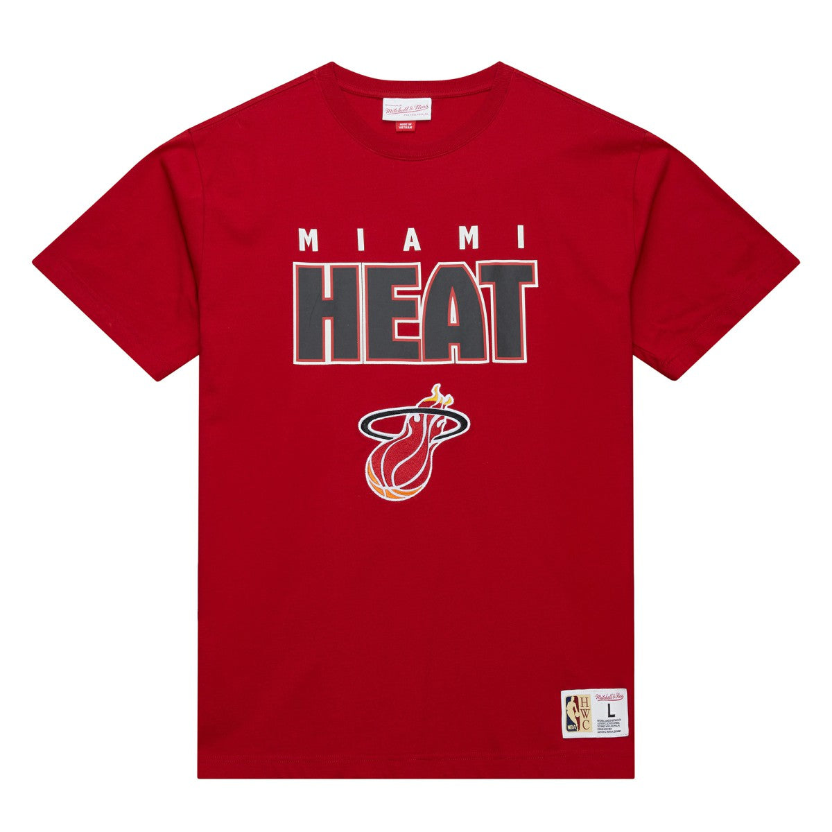 Miami Heat Hardwood Classics Throw It Back Premium T-Shirt - Red shop
