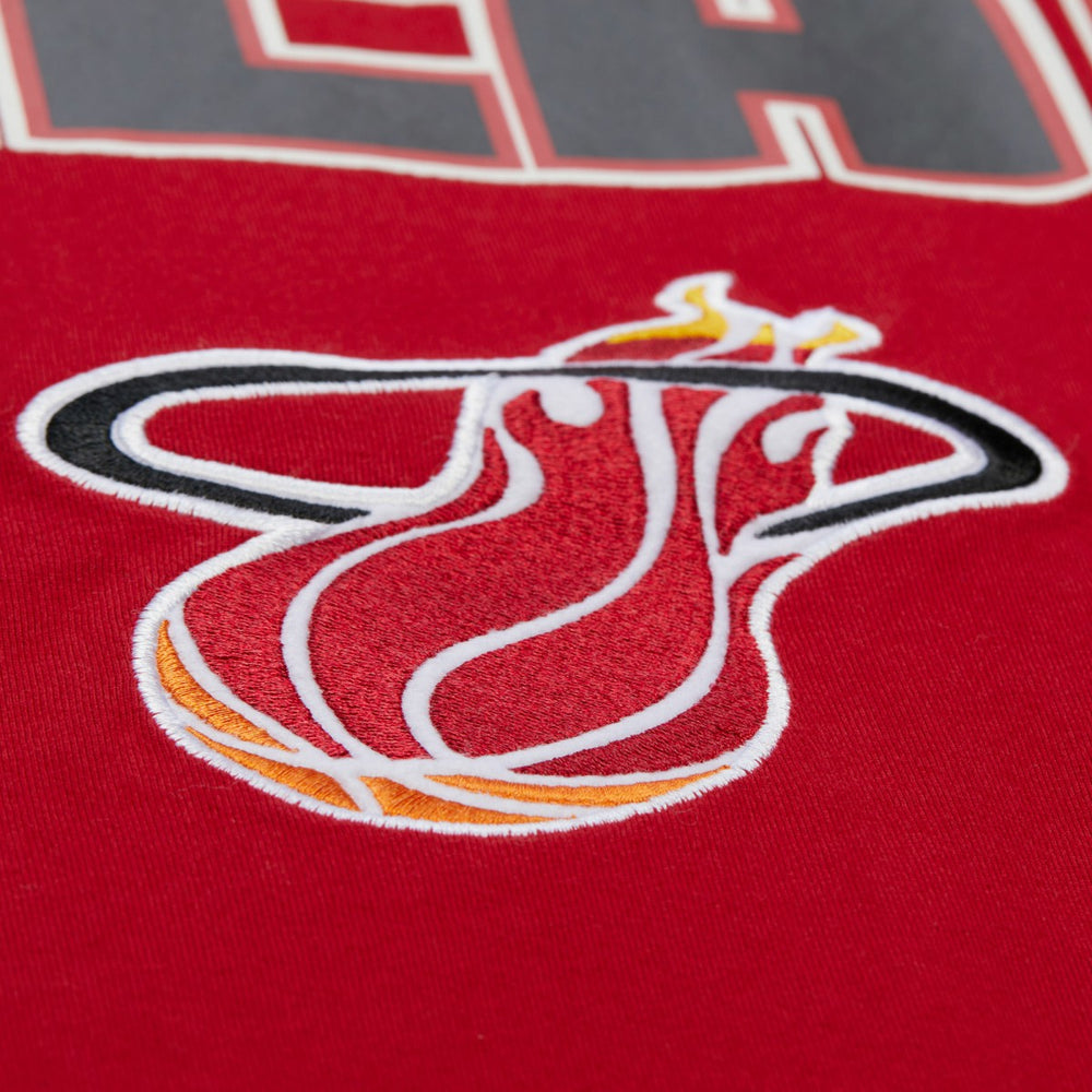 Miami Heat Hardwood Classics Throw It Back Premium T-Shirt - Red shop