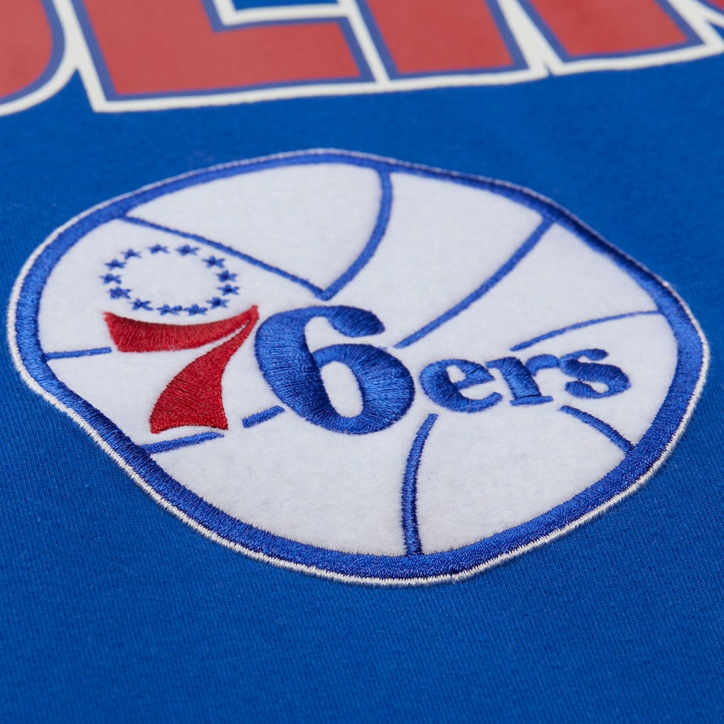 Philadelphia 76ers Hardwood Classics Throw It Back Premium T-Shirt - Royal outlet