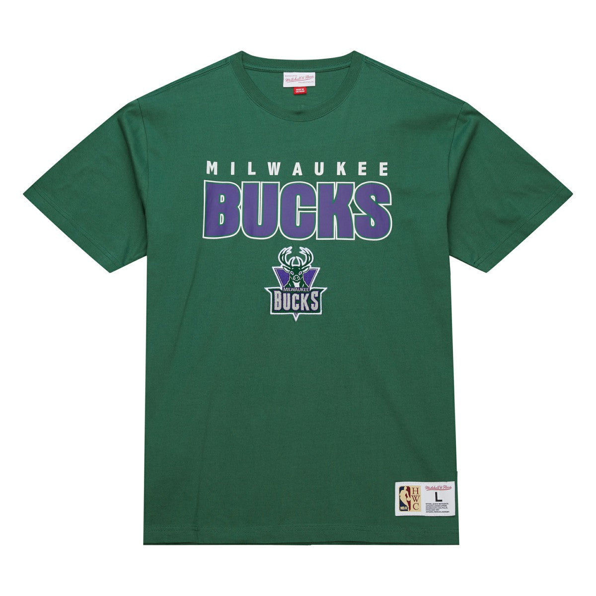 Milwaukee Bucks Hardwood Classics Throw It Back Premium T-Shirt - Green online
