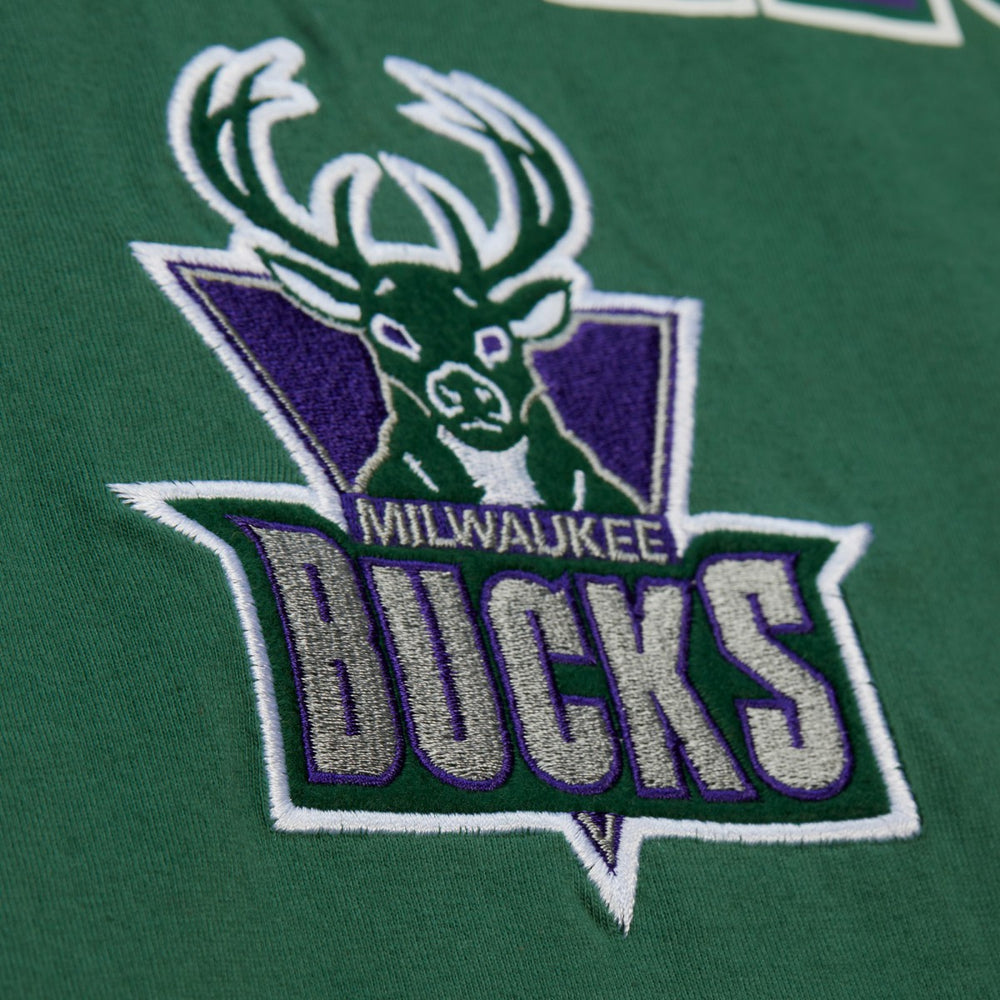 Milwaukee Bucks Hardwood Classics Throw It Back Premium T-Shirt - Green online