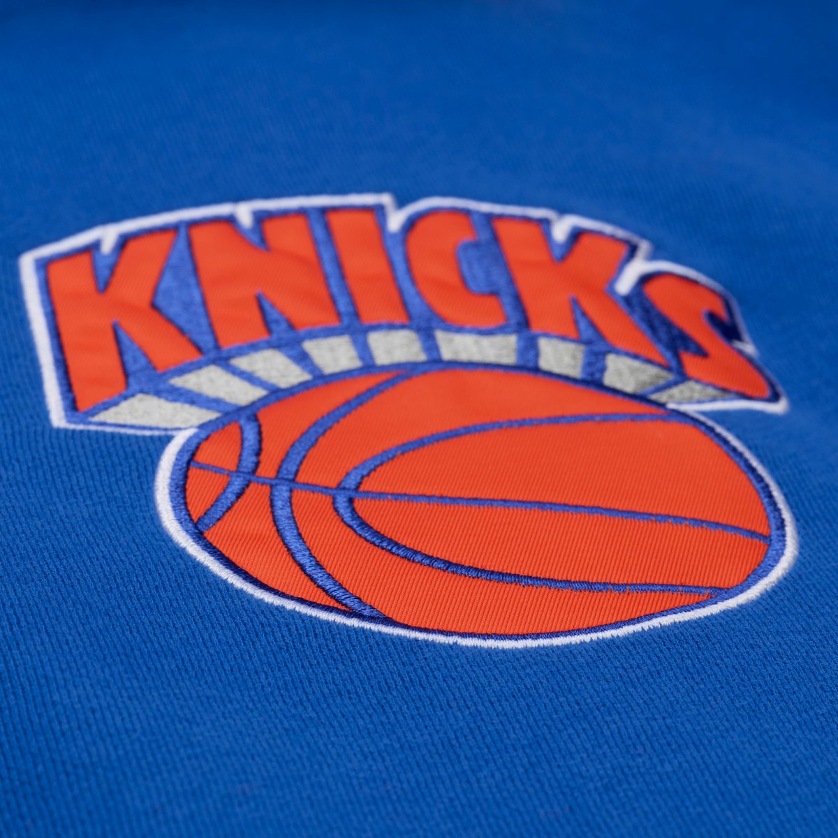 New York Knicks Throw It Back Quilted Fleece Quarter-Zip Hoodie - Blue cheap
