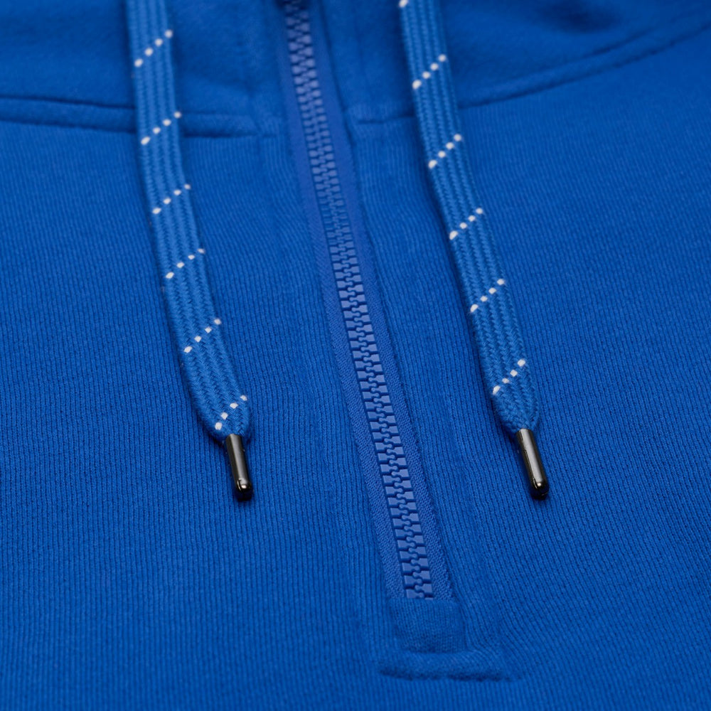 New York Knicks Throw It Back Quilted Fleece Quarter-Zip Hoodie - Blue cheap