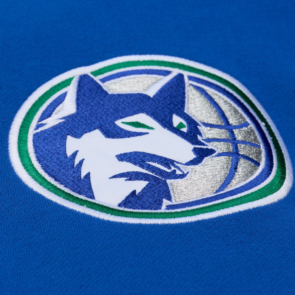 Minnesota Timberwolves Throw It Back Quilted Fleece Quarter-Zip Hoodie - Royal on sale