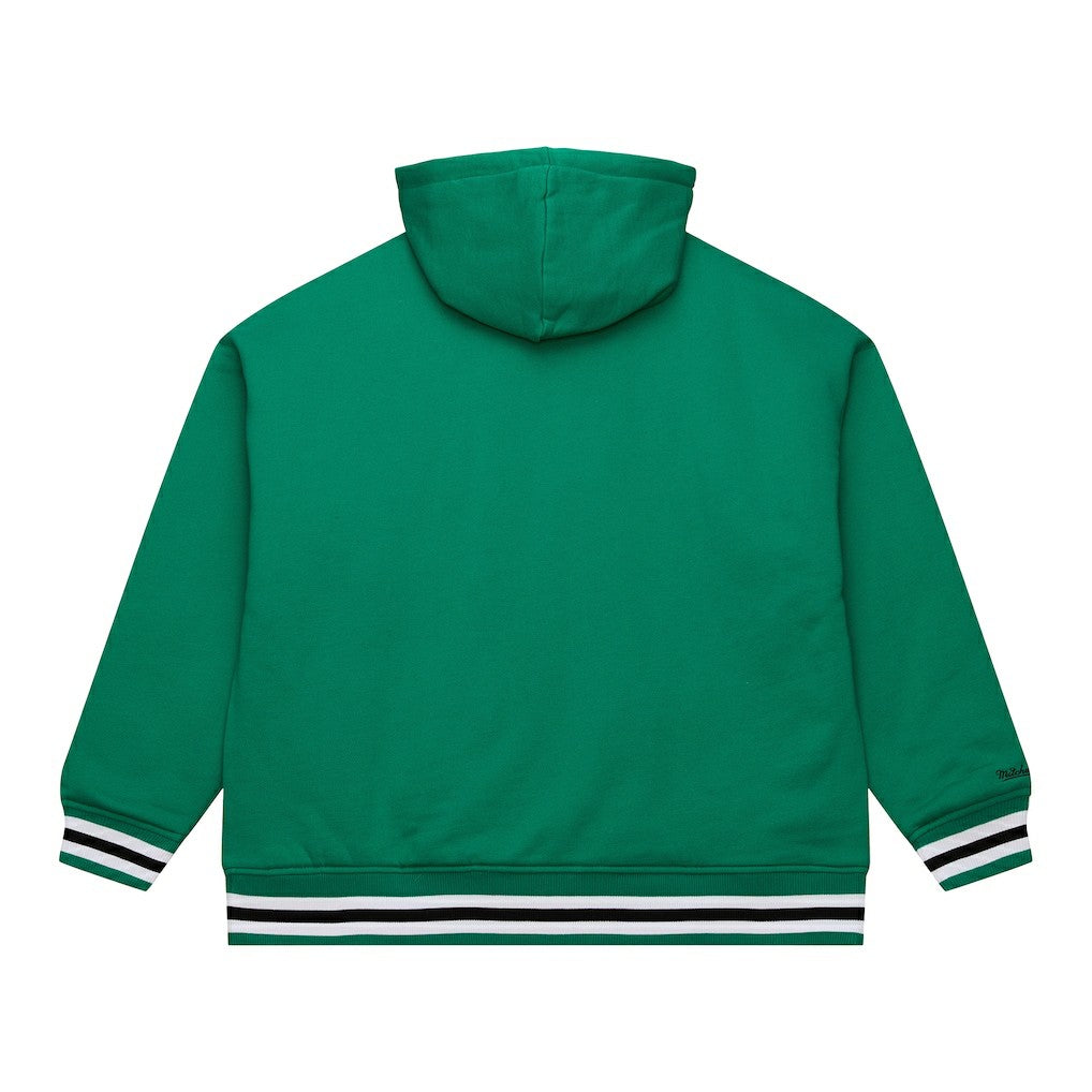 Boston Celtics Throw It Back Quilted Fleece Quarter-Zip Hoodie - Green shop