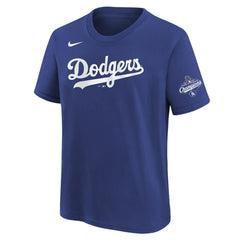 Shohei Ohtani Los Angeles Dodgers Youth 2025 World Series Champions Name & Number T-Shirt Royal