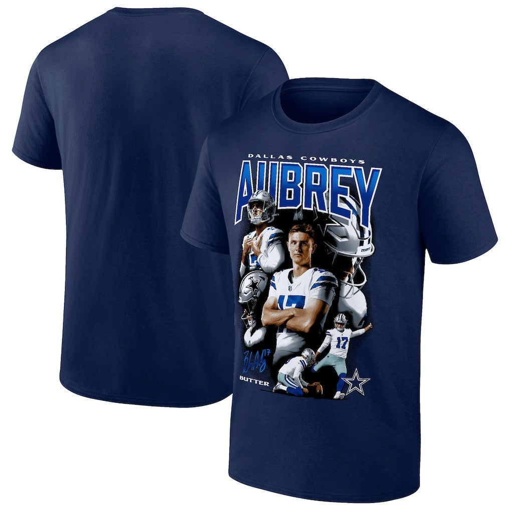 Brandon Aubrey Dallas Cowboys Collage T-Shirt - Navy on sale
