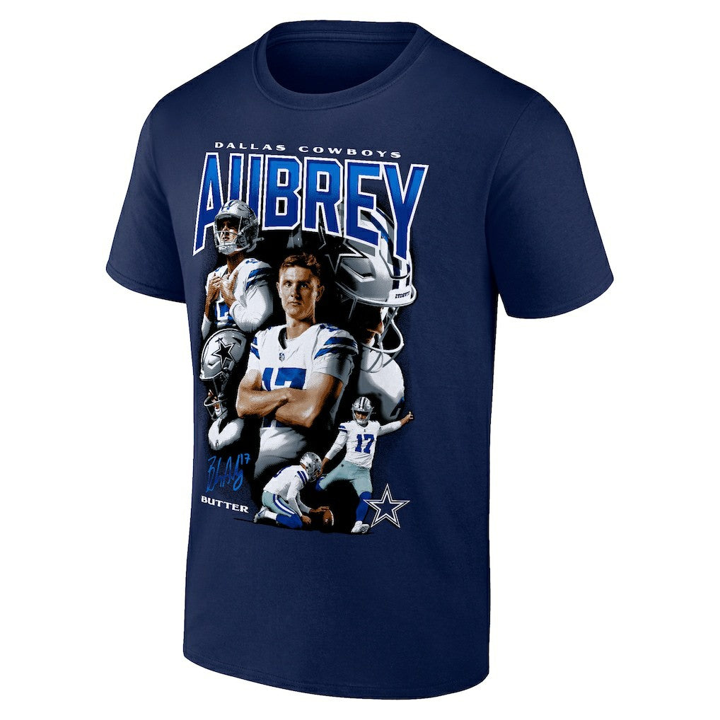 Brandon Aubrey Dallas Cowboys Collage T-Shirt - Navy on sale