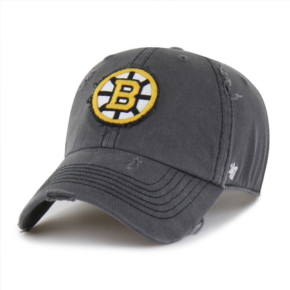 Boston Bruins '47 Weathered Clean Up Adjustable Hat - Charcoal Hats