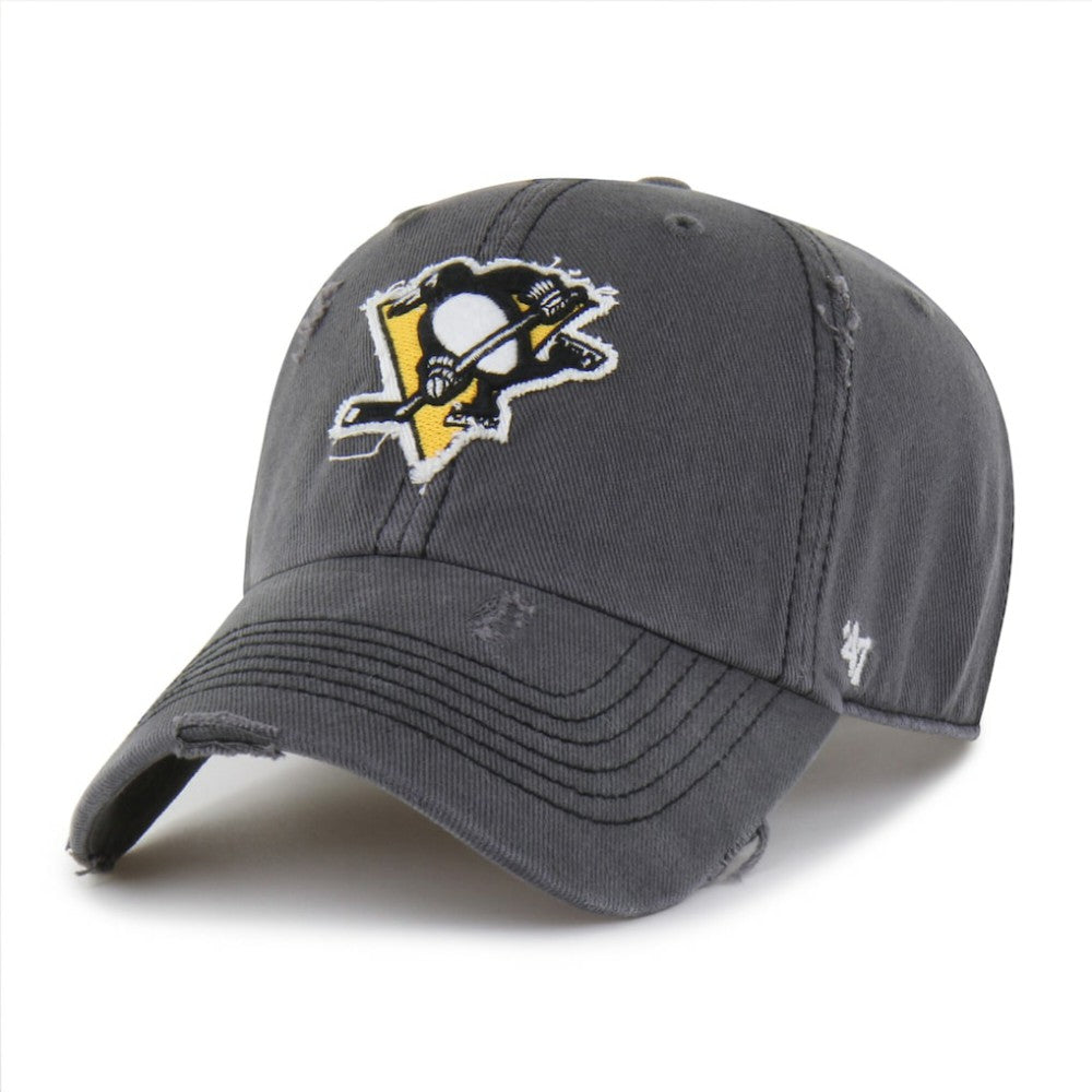 Pittsburgh Penguins '47 Weathered Clean Up Adjustable Hat - Charcoal Hats