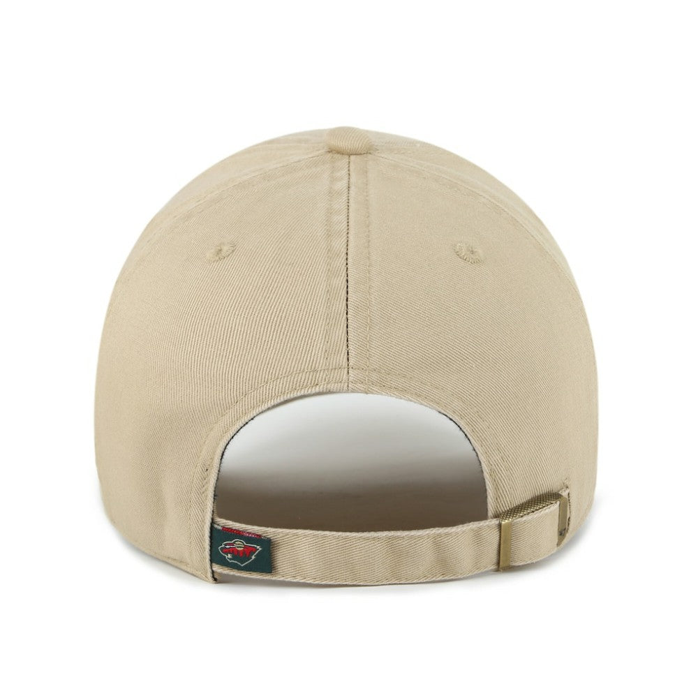 Minnesota Wild '47 Logo Clean Up Adjustable Hat - Khaki Hats