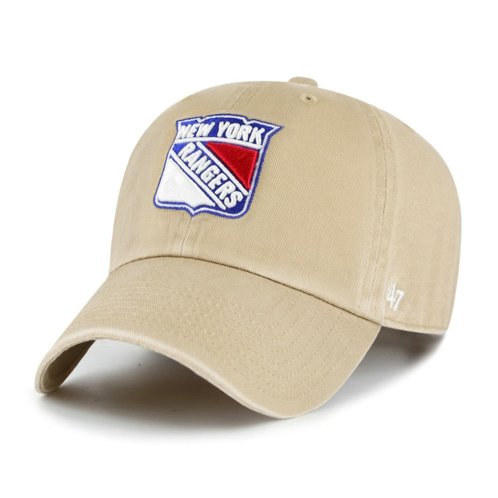 New York Rangers '47 Logo Clean Up Adjustable Hat - Khaki Hats