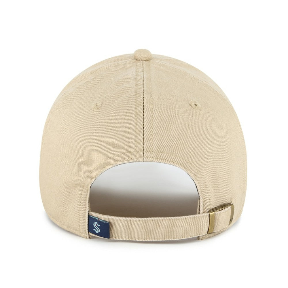 Seattle Kraken '47 Logo Clean Up Adjustable Hat - Khaki Hats