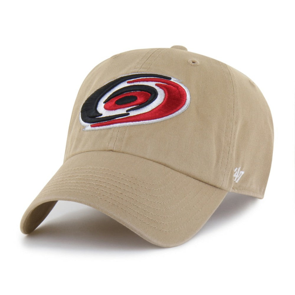 Carolina Hurricanes '47 Logo Clean Up Adjustable Hat - Khaki Hats
