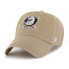 Anaheim Ducks '47 Logo Clean Up Adjustable Hat - Khaki Hats