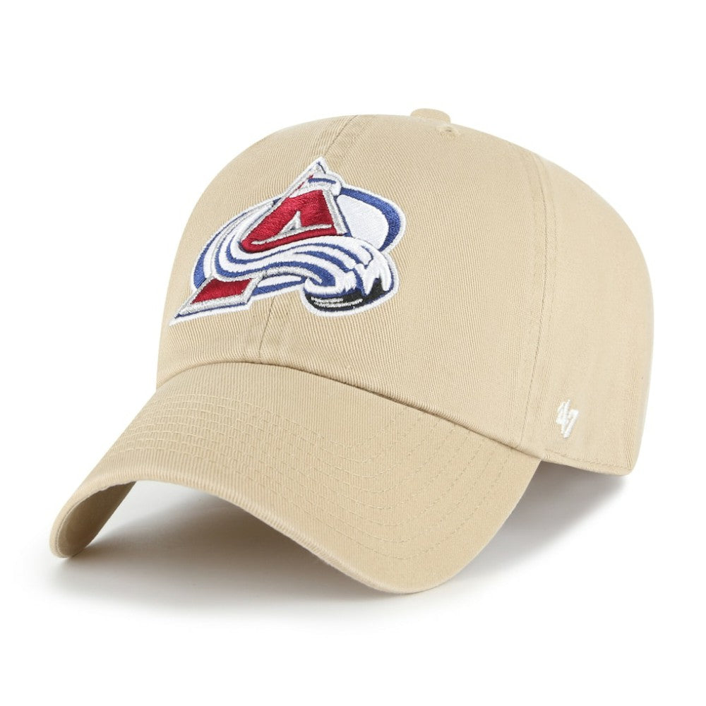 Colorado Avalanche '47 Logo Clean Up Adjustable Hat - Khaki Hats
