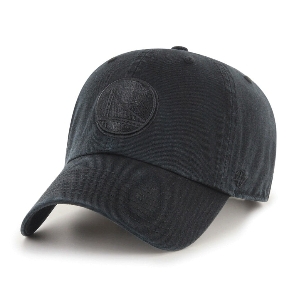 Golden State Warriors '47 Black on Black Clean Up Adjustable Hat sale