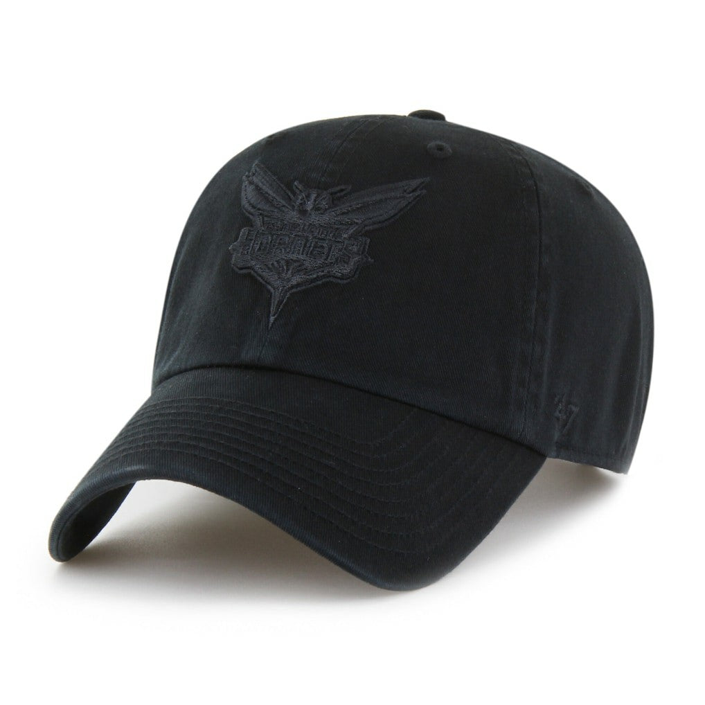 Charlotte Hornets '47 Black on Black Clean Up Adjustable Hat shop