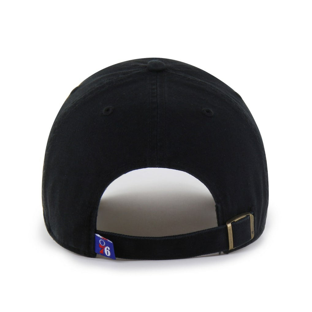 Philadelphia 76ers '47 Black on Black Clean Up Adjustable Hat cheap