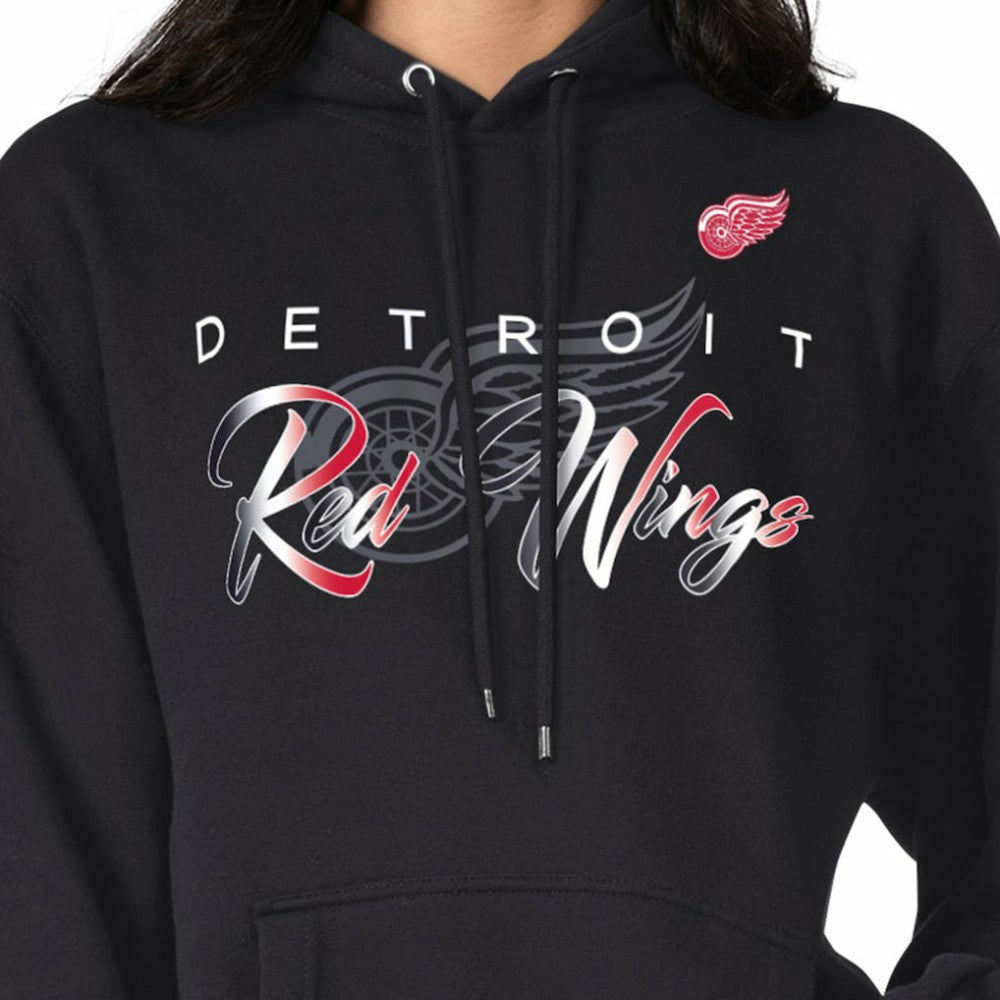 Detroit Red Wings G-III 4Her by Carl Banks Shadow Logo Fleece Pullover Hoodie - Black Hoodies