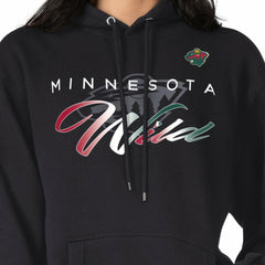 Minnesota Wild G-III 4Her by Carl Banks Shadow Logo Fleece Pullover Hoodie - Black Hoodies
