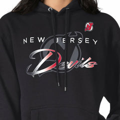 New Jersey Devils G-III 4Her by Carl Banks Shadow Logo Fleece Pullover Hoodie - Black Jerseys