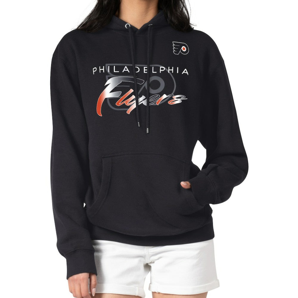 Philadelphia Flyers G-III 4Her by Carl Banks Shadow Logo Fleece Pullover Hoodie - Black Hoodies