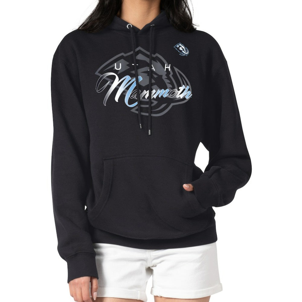 Utah Mammoth G-III 4Her by Carl Banks Shadow Logo Fleece Pullover Hoodie - Black Hoodies