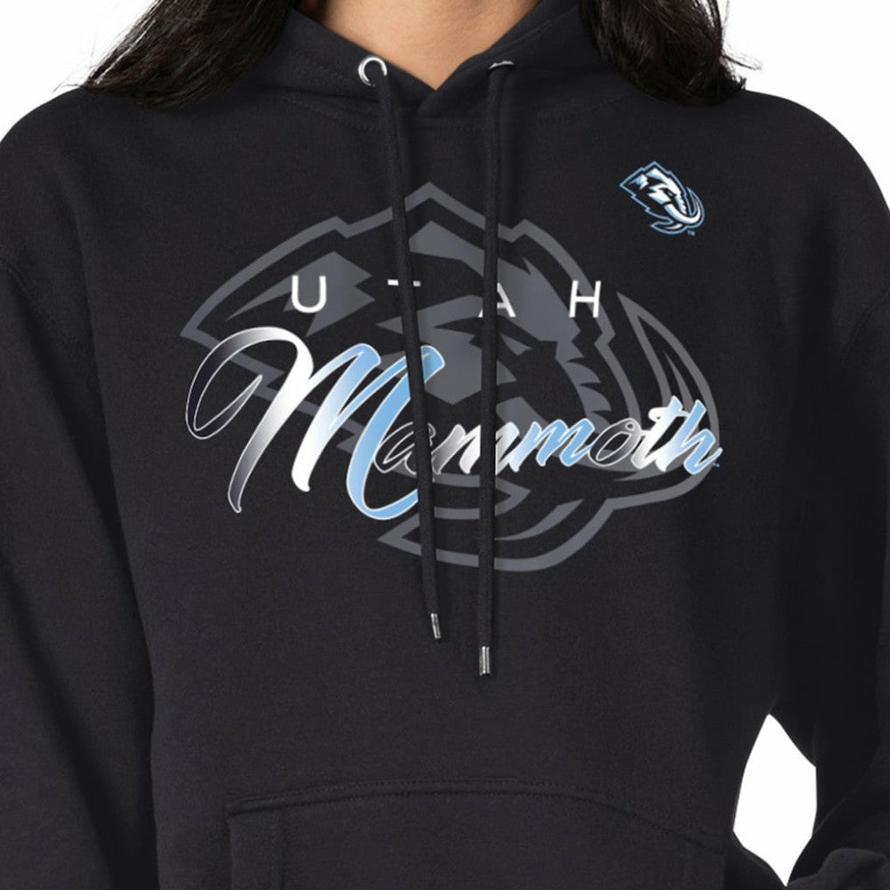 Utah Mammoth G-III 4Her by Carl Banks Shadow Logo Fleece Pullover Hoodie - Black Hoodies