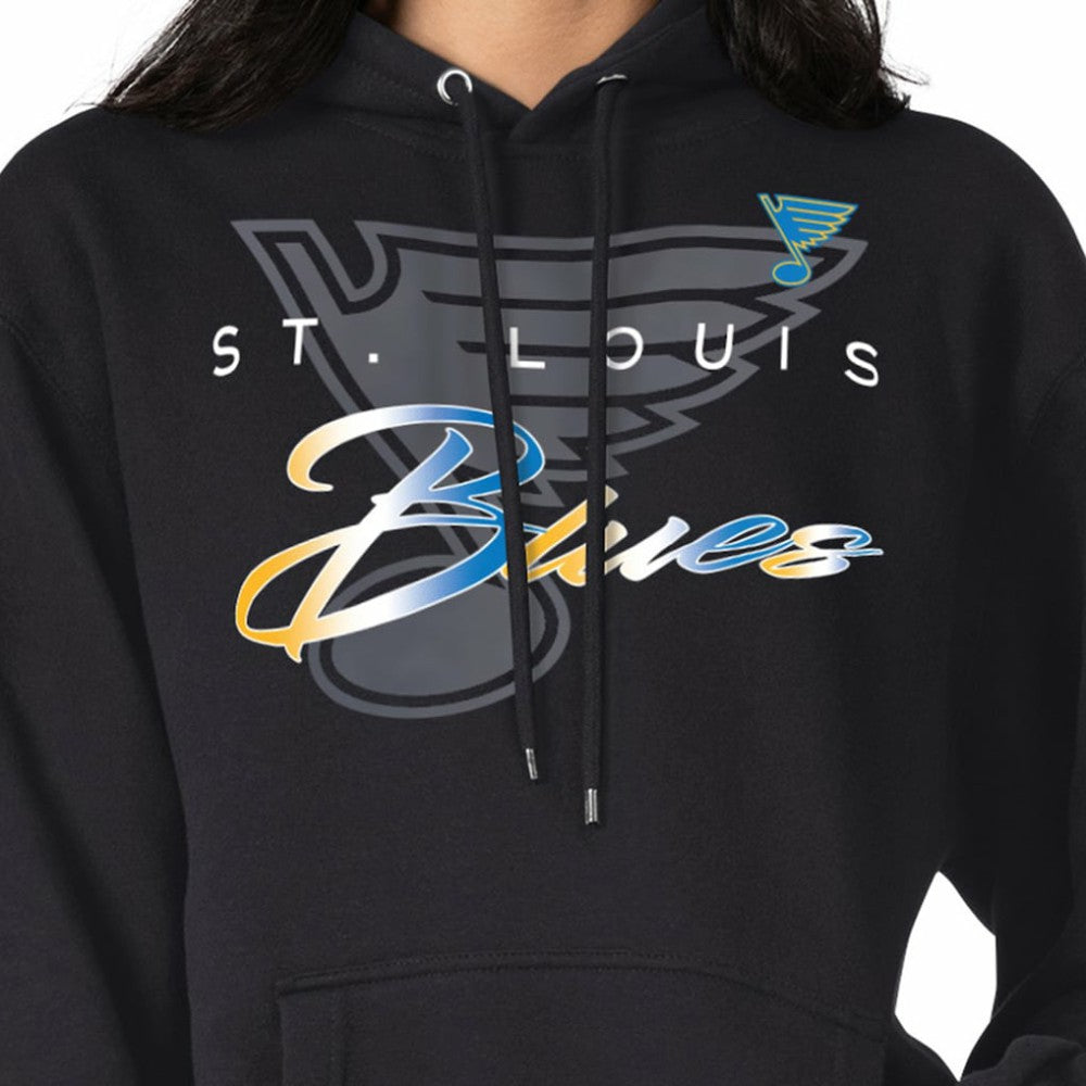 St. Louis Blues G-III 4Her by Carl Banks Shadow Logo Fleece Pullover Hoodie - Black Hoodies