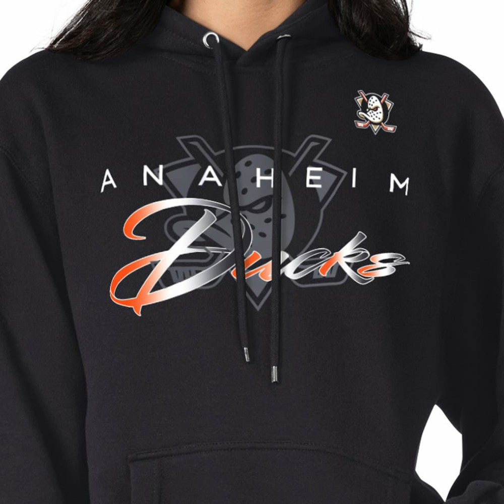 Anaheim Ducks G-III 4Her by Carl Banks Shadow Logo Fleece Pullover Hoodie - Black Hoodies