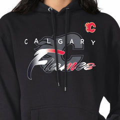 Calgary Flames G-III 4Her by Carl Banks Shadow Logo Fleece Pullover Hoodie - Black Hoodies