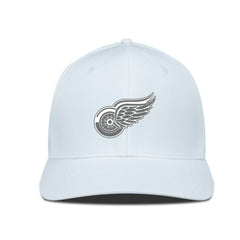Detroit Red Wings Levelwear Rise Slate & Snow Structured Flex Hat - White Hats