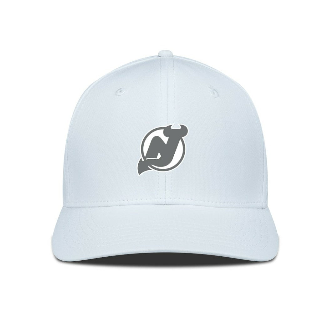 New Jersey Devils Levelwear Rise Slate & Snow Structured Flex Hat - White Jerseys