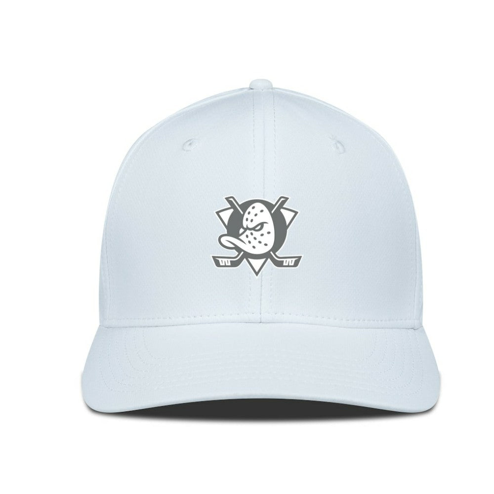Anaheim Ducks Levelwear Rise Slate & Snow Structured Flex Hat - White Hats